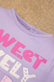 One Friday Baby Girls Lilac Solid  Sweat Shirt With Track Pant