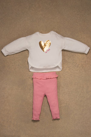 One Friday Baby Girls Multi Solid Top With Trouser