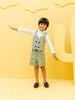 One Friday Kids Boys Green  Check Waist Coat