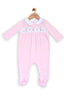 One Friday Baby Girls Pink Peter Pan Collar Romper - One Friday World