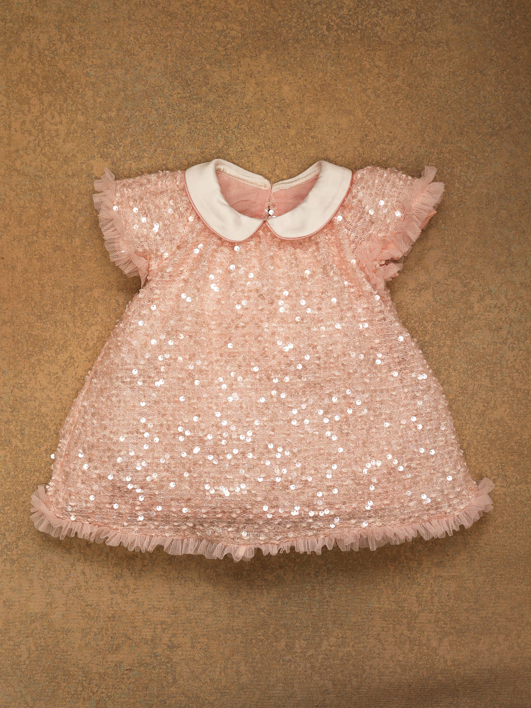 One Friday Baby Girls Nude Sequins Dress