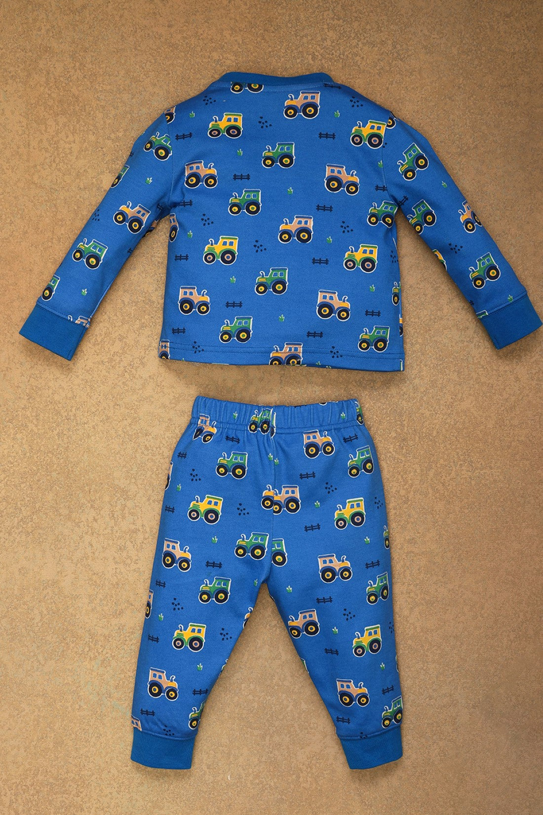 One Friday Baby Boys Blue Vehicle Printed Night Suit Set