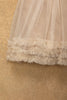 One Friday Kids Girls Beige Netted Love Embroidered Dress