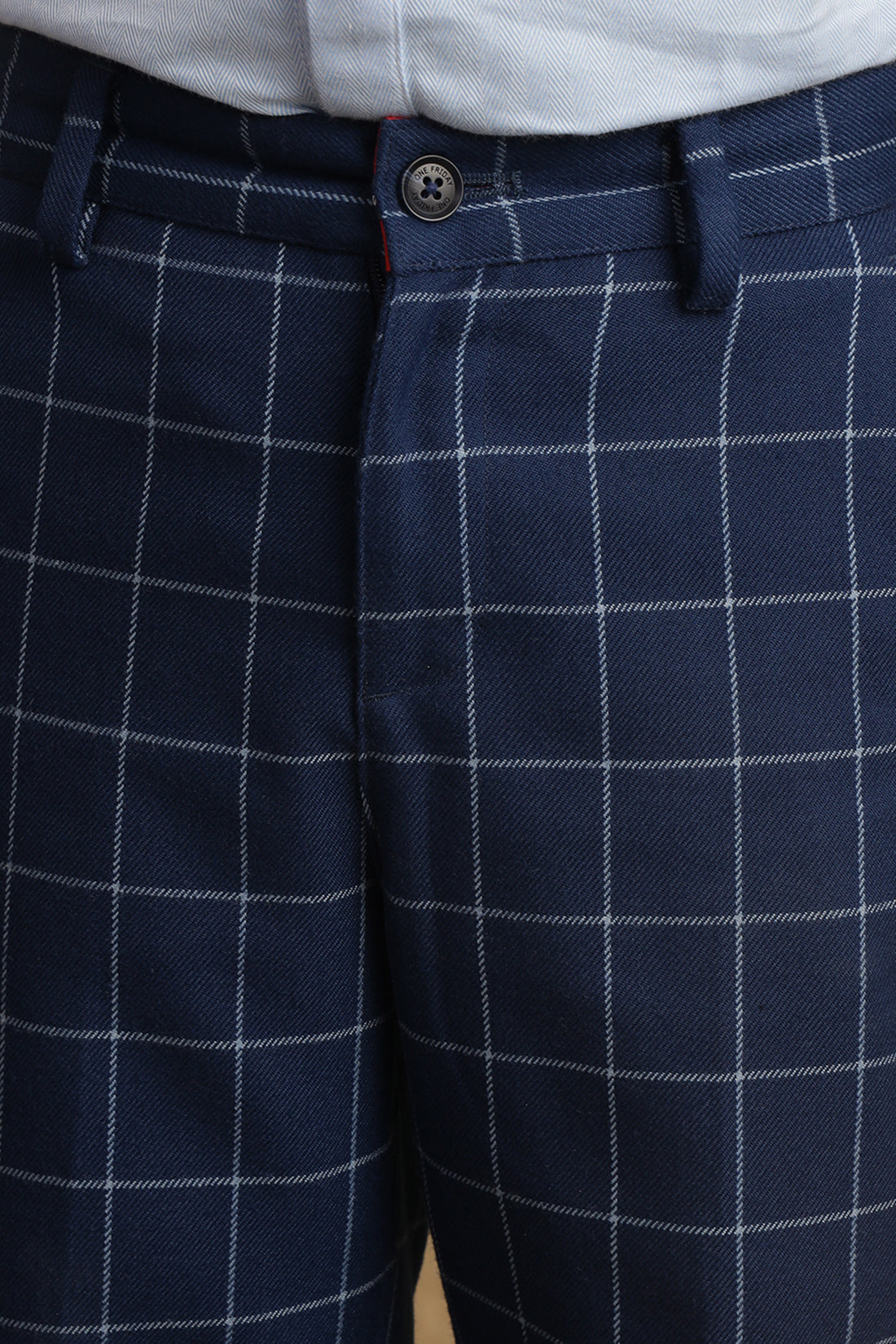 One Friday Kids Boys Blue Checks Trouser