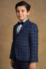 One Friday Kids Boys Blue Checks Blazer