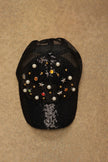 One Friday Black Knit Sequins Cap