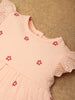 One Friday Baby Girls Peach Floral Print Dress