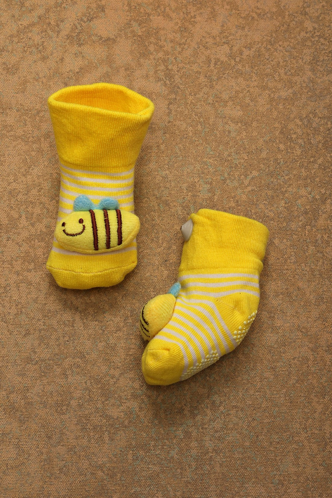 One Friday Yellow Knitted Multi Colour Socks