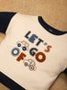 One Friday Baby Boys Off White Embroidered Sweat Shirt