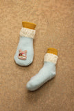 One Friday Aqua Knitted Solid Socks