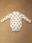 One Friday Baby Boys White Vehicle Print BodySuit