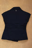 One Friday Kids Girls Navy Blue Sleeveless Cotton Jacket