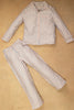 One Friday Kids Girls Pink & Grey Stripes Night Suit