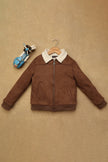 One Friday Kids Boys Brown Solid Jacket