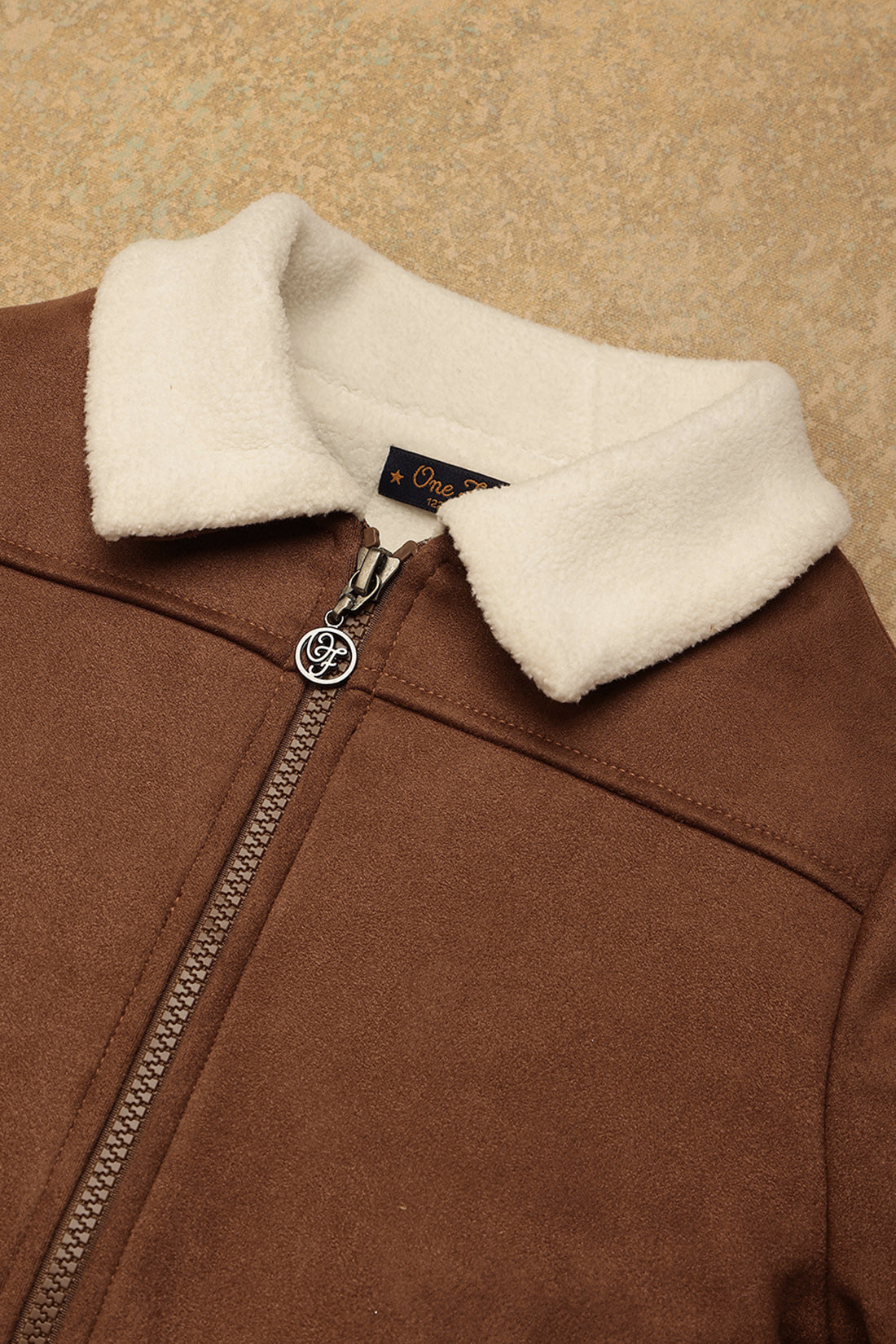 One Friday Kids Boys Brown Solid Jacket