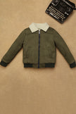 One Friday Kids Boys Green Solid Jacket