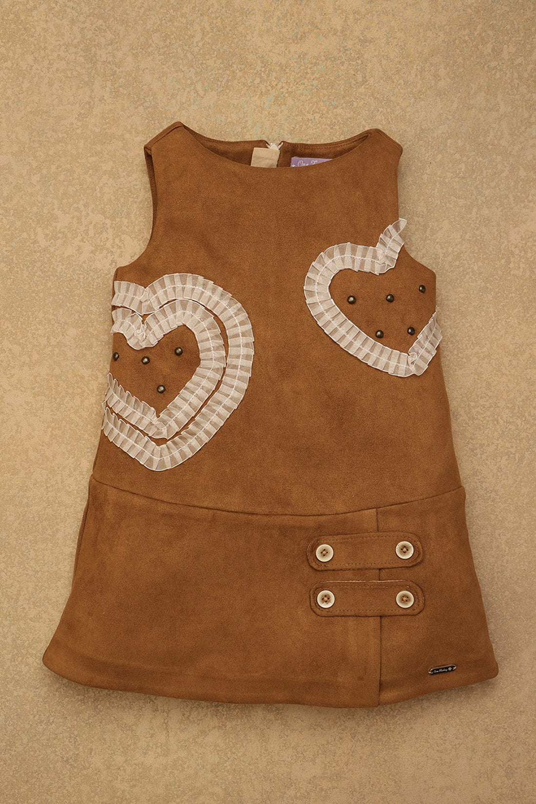 One Friday Kids Girls Coffee Solid Dress