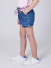 One Friday Blue Denim Sequin Shorts - One Friday World