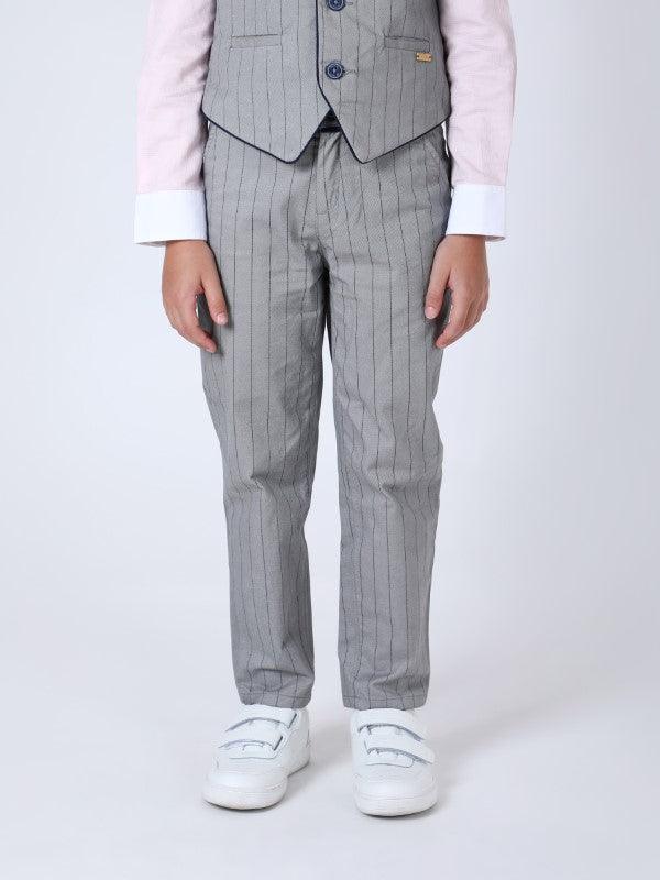 One Friday Grey Stripes Trouser - One Friday World