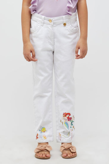 Polyester Popwings Women Casual White Self Designed Solid Formal Trouser at  Rs 210/piece in New Delhi