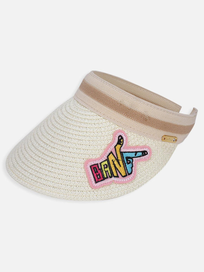 One Friday Off White Solid Sunhat - One Friday World