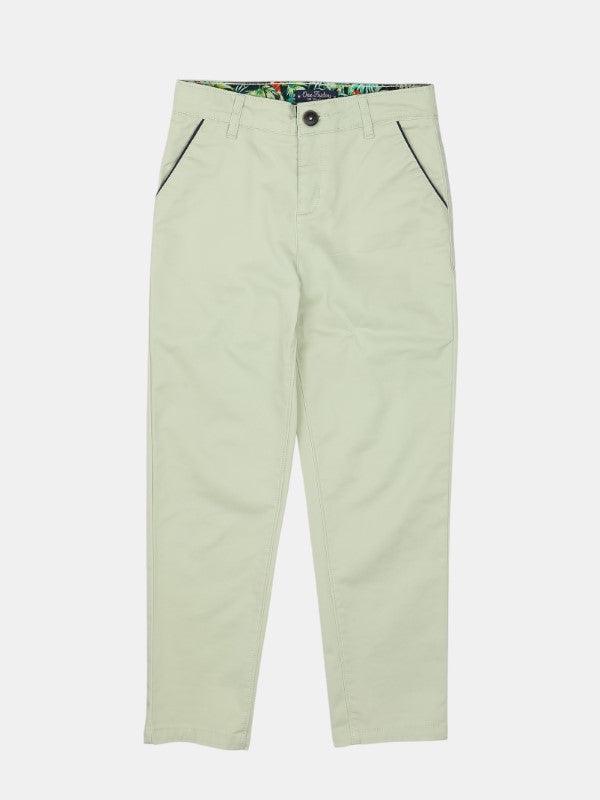 One Friday Mint Solid Trouser - One Friday World