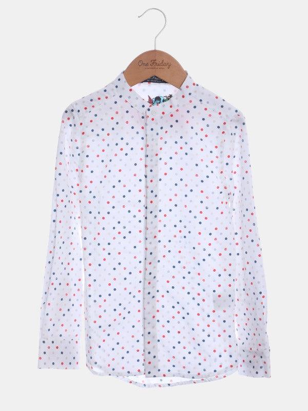 One Friday Off White Polka Dot Shirt - One Friday World