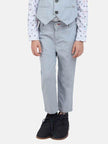 One Friday Light Blue Cotton Trouser - One Friday World