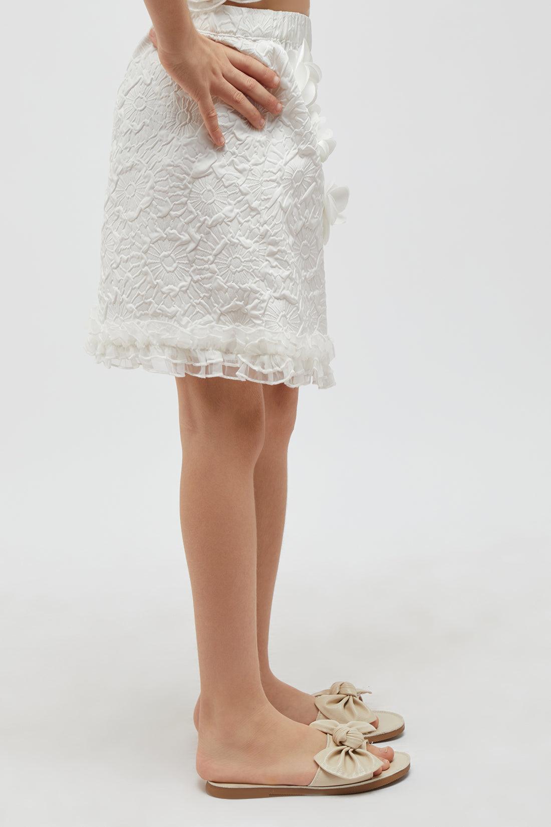 One Friday Off White Lace Skirt - One Friday World