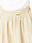 One Friday Gold Solid Skirt - One Friday World