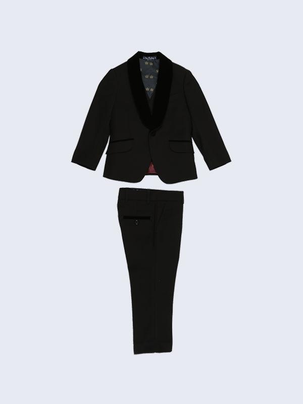 One Friday Black 3 Piece Solid Suit - One Friday World