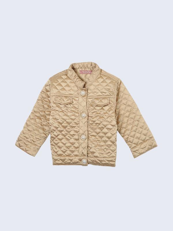 Gold Quilted Jacket - One Friday World