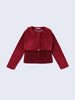 Red Corduroy Frill Jacket - One Friday World