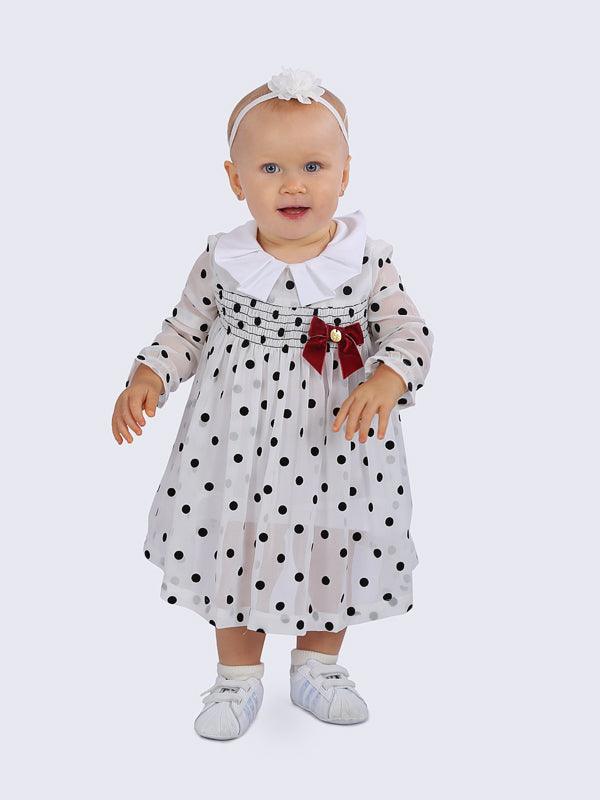 Shop Beautiful Black White Polka Dot Dress For Girls Online in India One Friday World