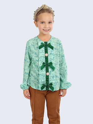 One Friday Green Paisley Top - One Friday World