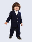 Navy Blue 3 Piece Stripe Suit - One Friday World